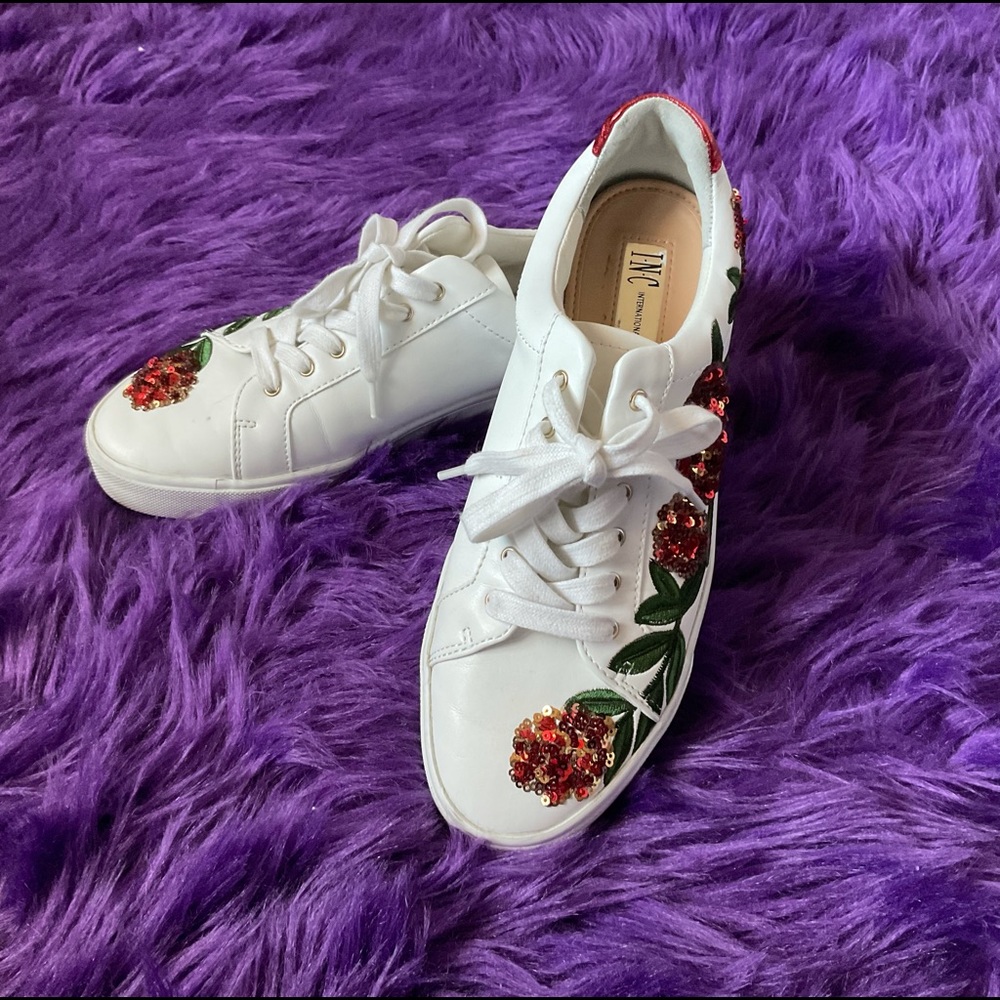 INC Woman’s Sanice Embroidered Sneaker